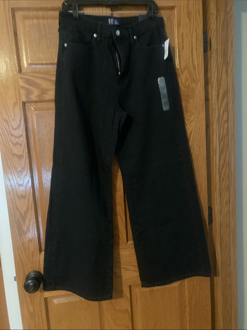 Gap High Rise Wide-Leg Black Jeans